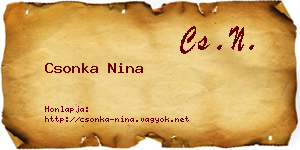 Csonka Nina névjegykártya